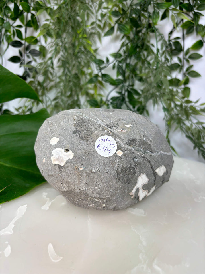 Achterkant van de heulandiet geode 5.