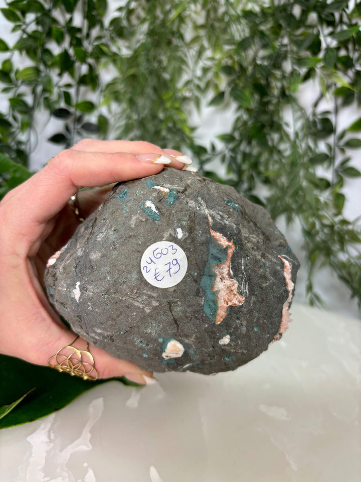 Achterkant van de heulandiet geode 6