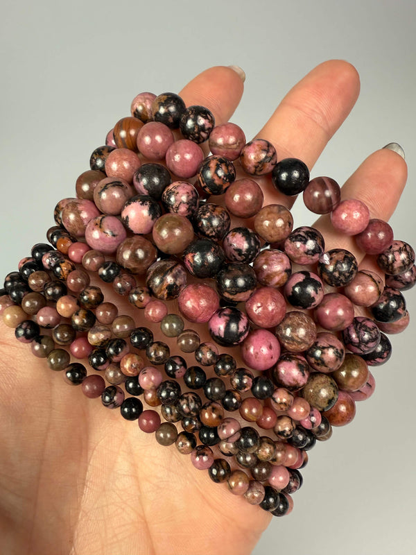 Armband Rhodoniet - 8 mm